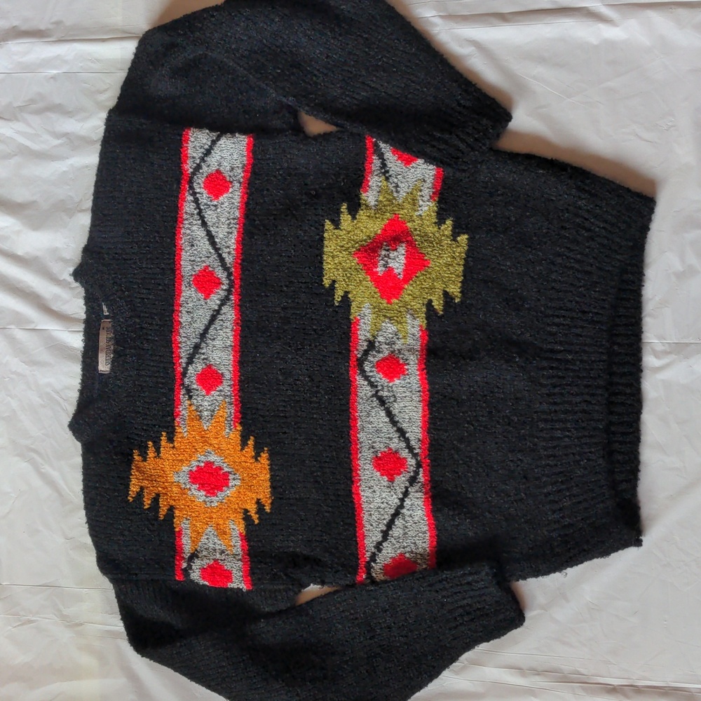 Vintage 90s Aztec Print Crewneck Sweater Size Medium